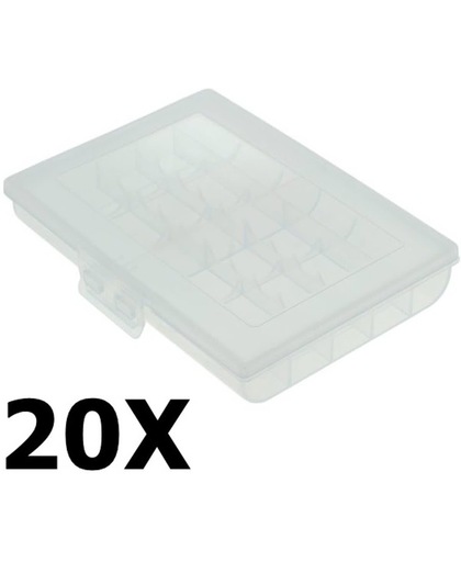 20 Stuks - Transportbox Batterijen Mignon (10x - AA) / Micro (10x -AAA)