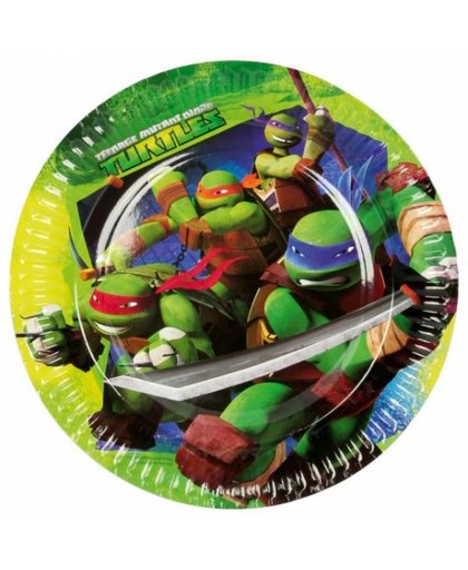 Nickelodeon kartonnen feestborden Ninja Turtles 23 cm 8 stuks