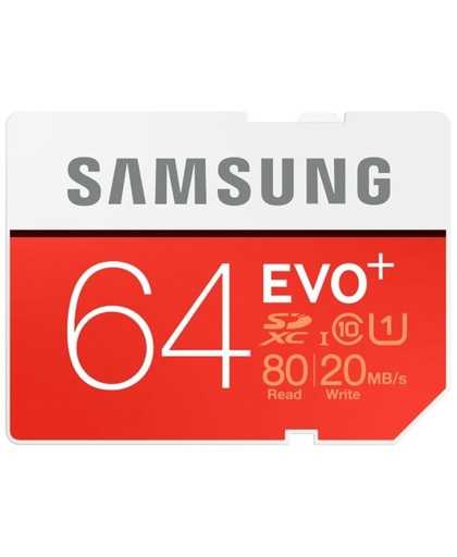 Samsung SD kaart 64GB Evo+ | Class 10