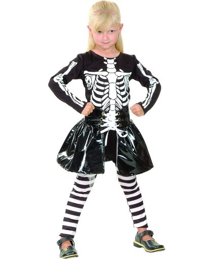 Verkleedkostuum skelet voor meisjes Halloween outfit - Kinderkostuums - 134/146