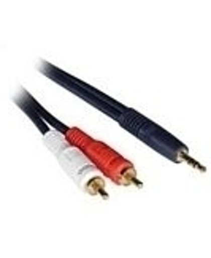 C2G 15m Velocity 3.5mm Stereo Male to Dual RCA Male Y-Cable audio kabel 2 x RCA Zwart
