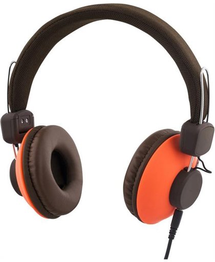 STREETZ HL-266 On-ear hoofdtelefoon met microfoon & afneembare 3.5 mm kabel Oranje-Bruin