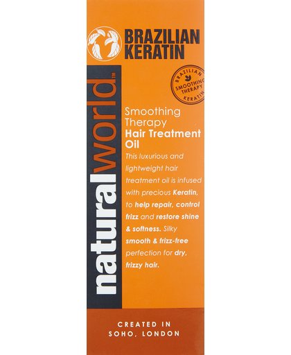 Natural World Brazilian Keratin Hair Treatment Oil 100 ml Hair Oil