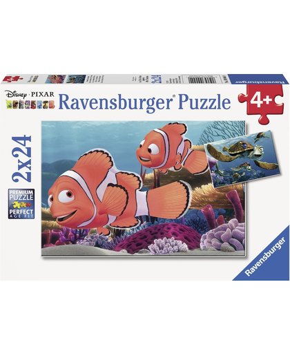 Ravensburger Disney Finding Nemo. Nemos avonturen- Twee puzzels van 24 stukjes - kinderpuzzel
