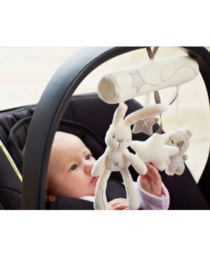 multifunctionele hanger van pluche geeft zachte melody wanneer het wordt aangeraakt voor Kinderwagen wandelwagen baby bedje autozitje