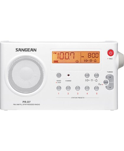 Sangean PRD7PACK - Draagbare radio met adapter - Wit