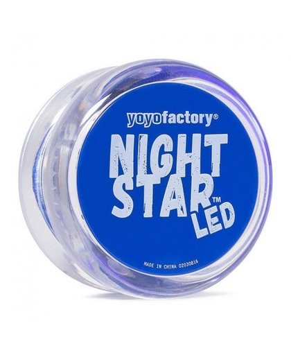 YoYoFactory Night Star jojo met led verlichting blauw 5,7 cm