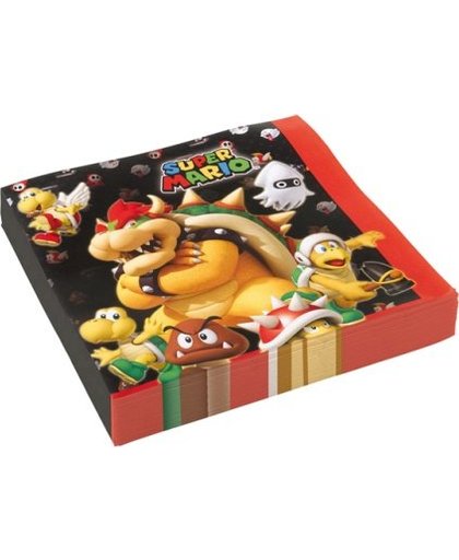 Nintendo Super Mario servetten 20 stuks 33 cm