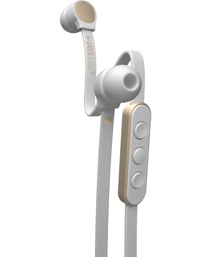 a-JAYS Four+ In-Ear Koptelefoon - voor Apple - Wit & Goud
