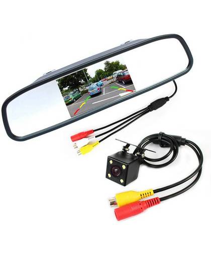 Achteruitrijcamera - parkeerhulp - nachtzicht - inbouw camera set - achteruitkijkspiegel monitor - parkeren wordt makkelijk met deze camera - DisQounts