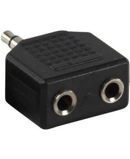 Benza Kabel - Hoofdtelefoon Splitter van 1x 3,5 mm naar 2x 3,5 mm Jack (Zwart)