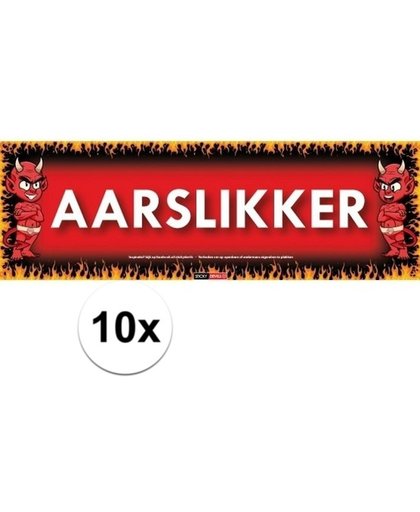 10x Sticky Devil Aarslikker grappige teksen stickers
