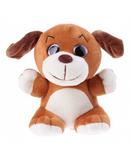Toi Toys knuffel hond 19 cm bruin