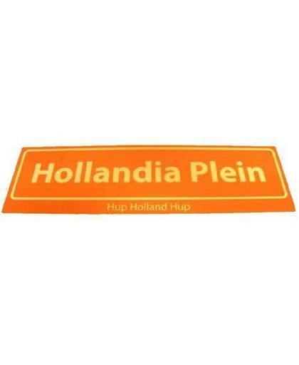 Straatnaambord Hollandia plein Hup Holland Hup 60x17.5 cm