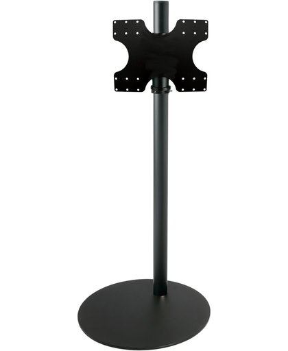 Cavus zwarte vloerstandaard met zwarte voet voor TV's tot 55 inch - 120 cm hoog