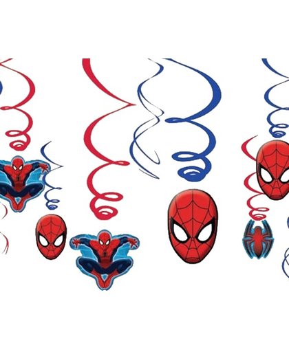 Marvel Decoratie Spiralen Spider-man 22 Cm 12 Stuks