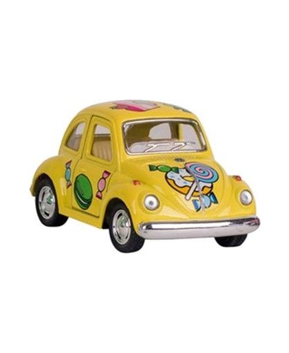 Goki miniatuuurauto VW Beetle geel 9,5 cm