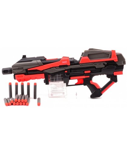 Johntoy Shooter pistool zwart/rood 54 cm