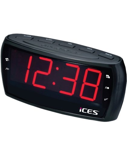 Ices ICR-230-1 - Wekkerradio - zwart