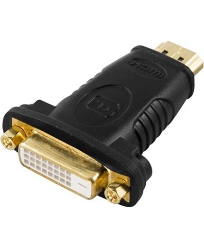 Deltaco HDMI-10 HDMI naar DVI kabeladapter, verloopstukje 1080p zwart