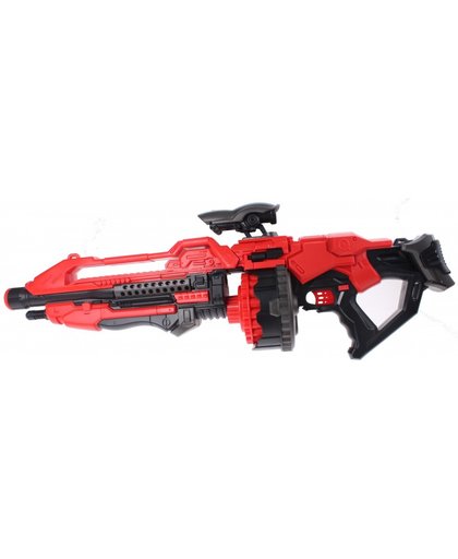 Johntoy Shooter pistool zwart/rood 80 cm