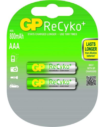 GP AAA ReCyko+ Batterijen