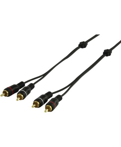 Stereo Audio Cable 2x RCA Male - 2x RCA Male 1.50 m Black