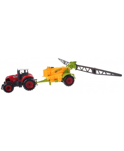 Johntoy tractor met sproeier rood 22 cm
