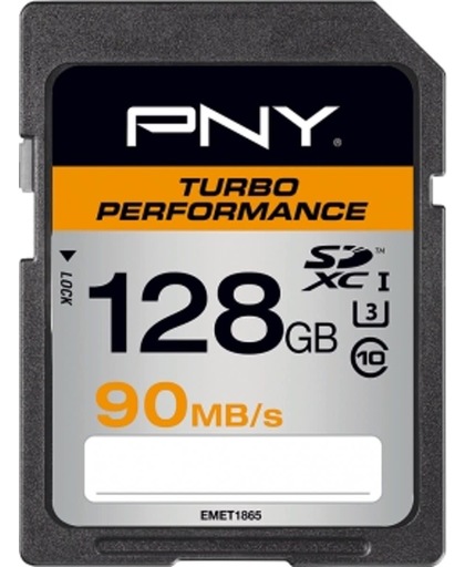 PNY SDXC 128GB Turbo Performance 128GB SDXC UHS-I Klasse 10 flashgeheugen