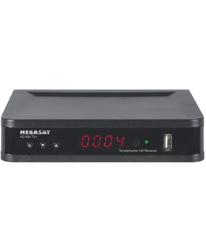 Megasat HD 650 T2+ DVB-T 30 Satelliet Volledige HD Zwart TV set-top box