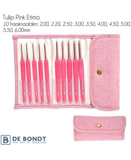 Tulip ETIMO Candy Softgrip Haaknaaldenset Wool Pink