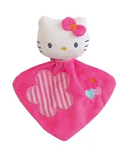 Hello Kitty Knuffeldoekje met Rammelaar meisjes roze 16 cm