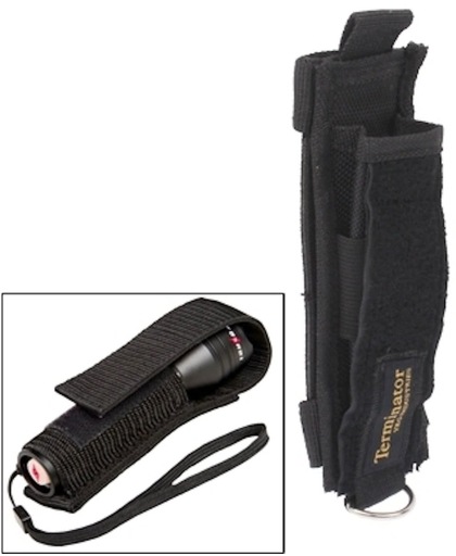 Convenient Nylon Holster voor Flashlight Torch Climbing Stick(zwart)