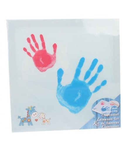 Amigo Schilderen op Canvas hardprint 25 x 25 x 1.8 cm blauw