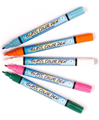 Pennen met glinsterende glasverf  (Pakket A)