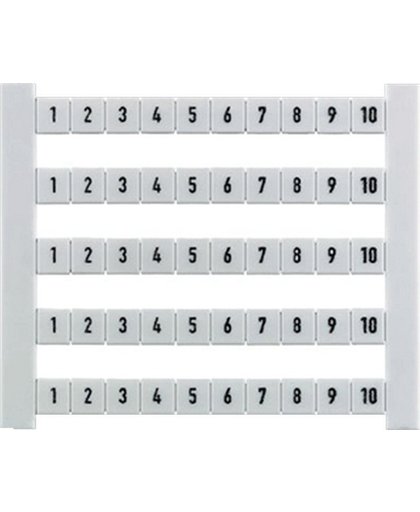 WM cod rijgklem Dekafix 5 - cijfers, wit, opdruk cijfers