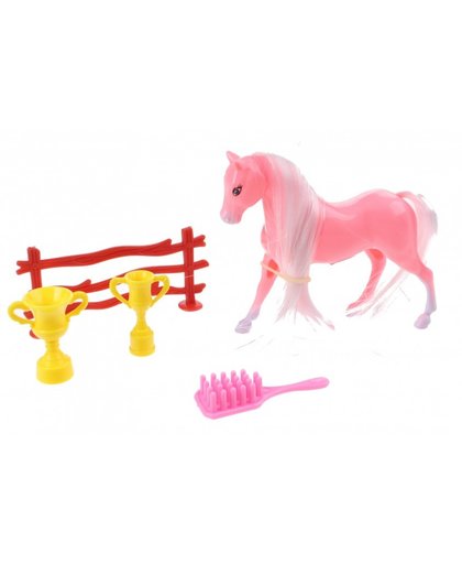 Toi Toys speelset Kailey's paard 5 delig roze