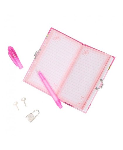 Johntoy geheim dagboek met slot en pen roze