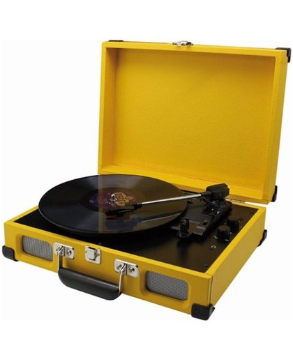 Soundmaster PL580GE Platenspeler, koffermodel geel