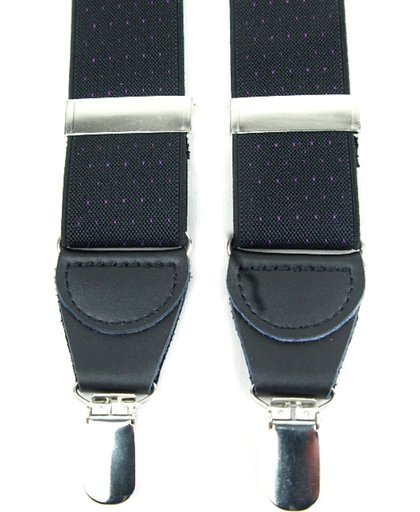 Bretels Zwart Paarse Stip - Y Vorm - 35 mm