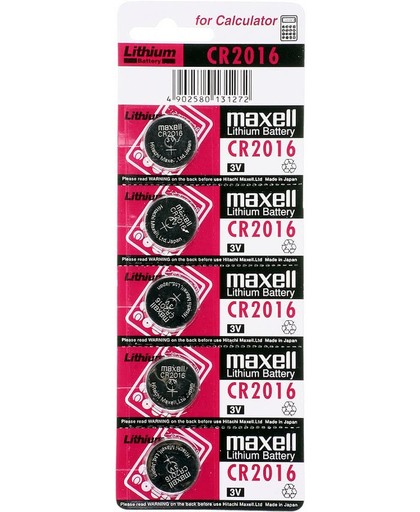 Batterij Maxell 3V Knopfzelle CR2016 5er blister