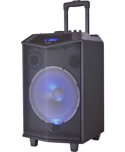 Denver TSP-404, 12" bluetooth trolley speaker met discolicht