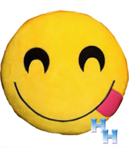 Emoji -Emoticon -Knuffel -kussen -"tong lachen"