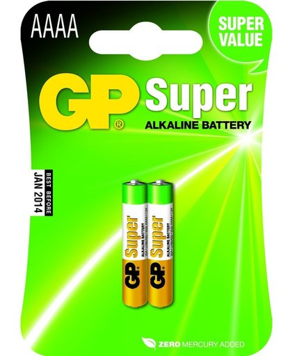 GP Batteries niet-oplaadbare batterijen Batterie Alkaline AAAA / 02er Blister