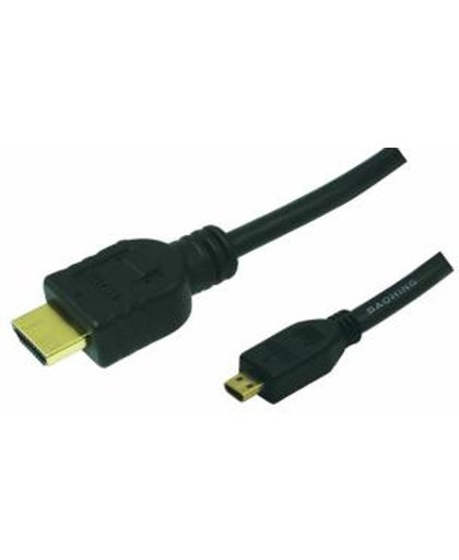 LogiLink -1.4 High Speed HDMI naar Mircro HDMI - 4.6 m - Zwart