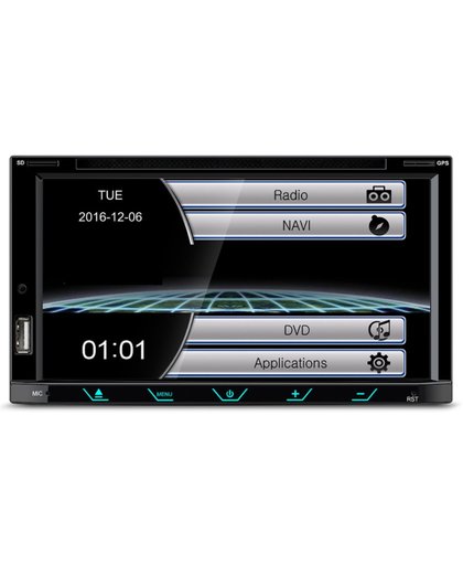 Navigatie KIA Cerato (TD), Forte (TD), Naza Forte 2009-2012  (Manual Air-Conditioning) (Silver) inclusief frame Audiovolt 11-147