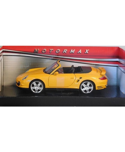 Porsche 911 Turbo Cabriolet 1:24 Motor Max Geel 73348