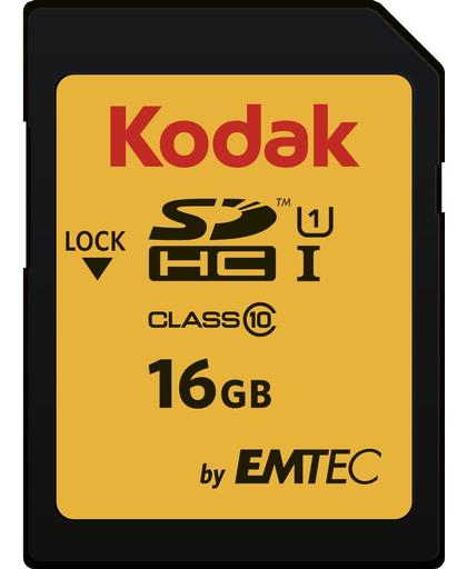 SD Card 16GB KODAK SDHC (CLASS10) Gold+ UHS-I U1 Ka.Blist