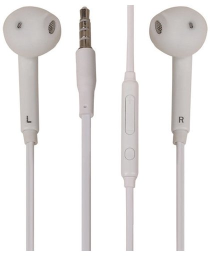 Hoesjes Cases - Wit In-Ear Headset Oordopjes met microfoon koptelefoon hoofdtelefoon voor de Samsung Galaxy Core Prime