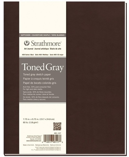 Strathmore hardbound journal toned grey 14x21cm
